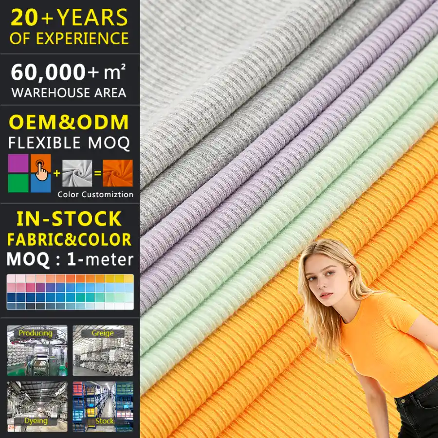 Combed Cotton 2x2 Rib (No-Serge,Non-Fray)