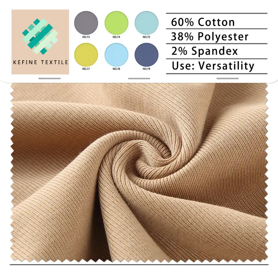 Fine Peached Odell Rib (60/38/2 Cotton-Polyester-Spandex)