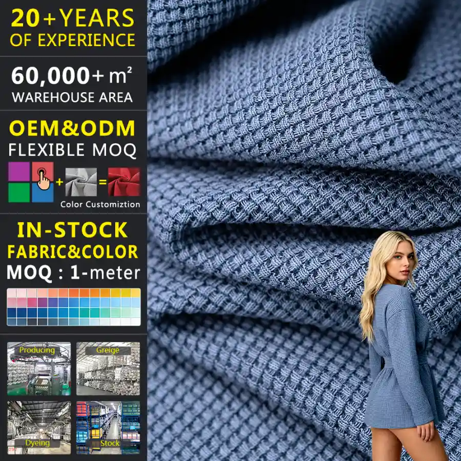 Textured Waffle Fabric CVC